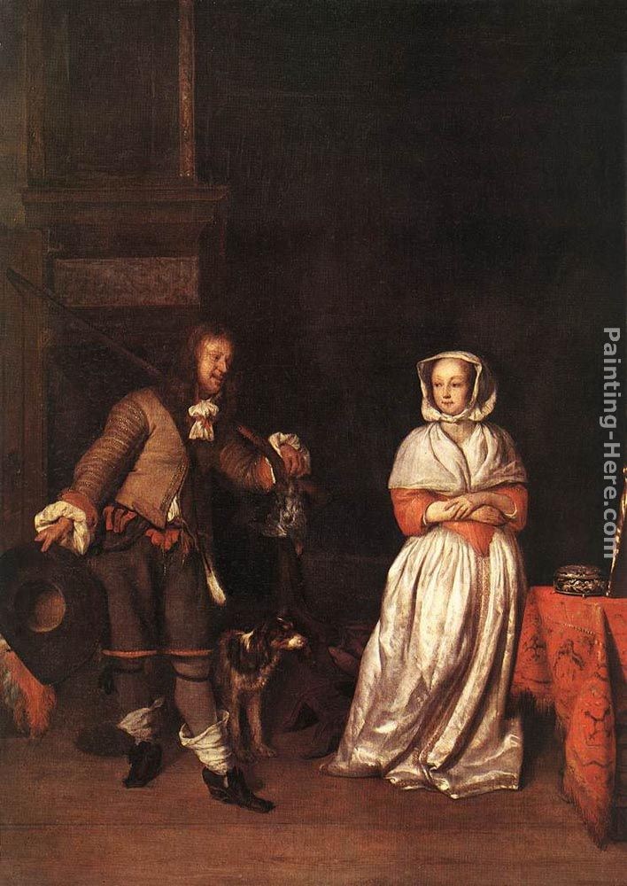 Gabriel Metsu The Hunter and a Woman